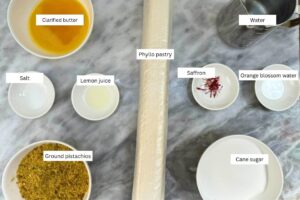 measured ingredients in bowls