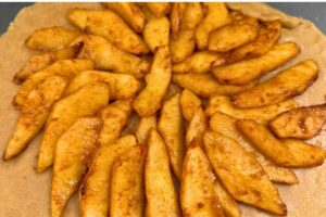 rolled and assembled apple galette