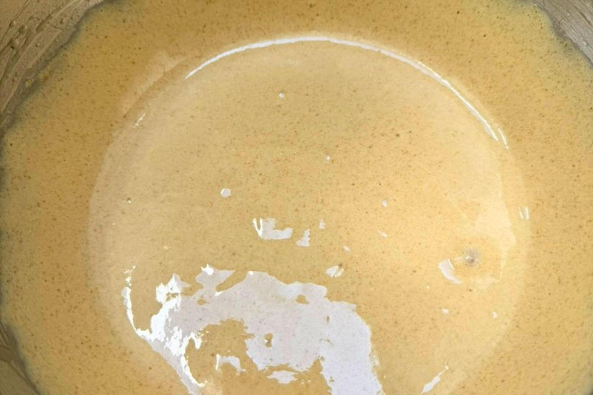 final batter after adding flours and pears