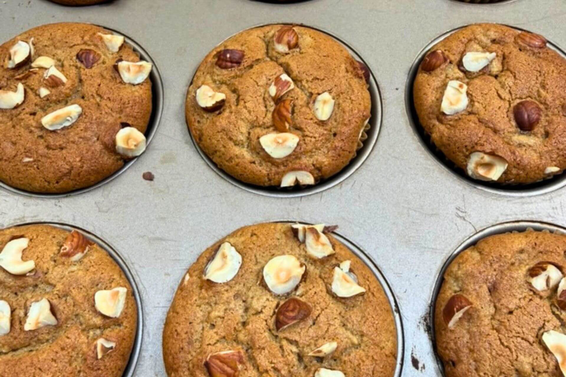 baked oat flour muffins