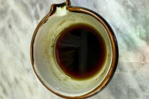 honey-balsamic vinegar dressing in a bowl